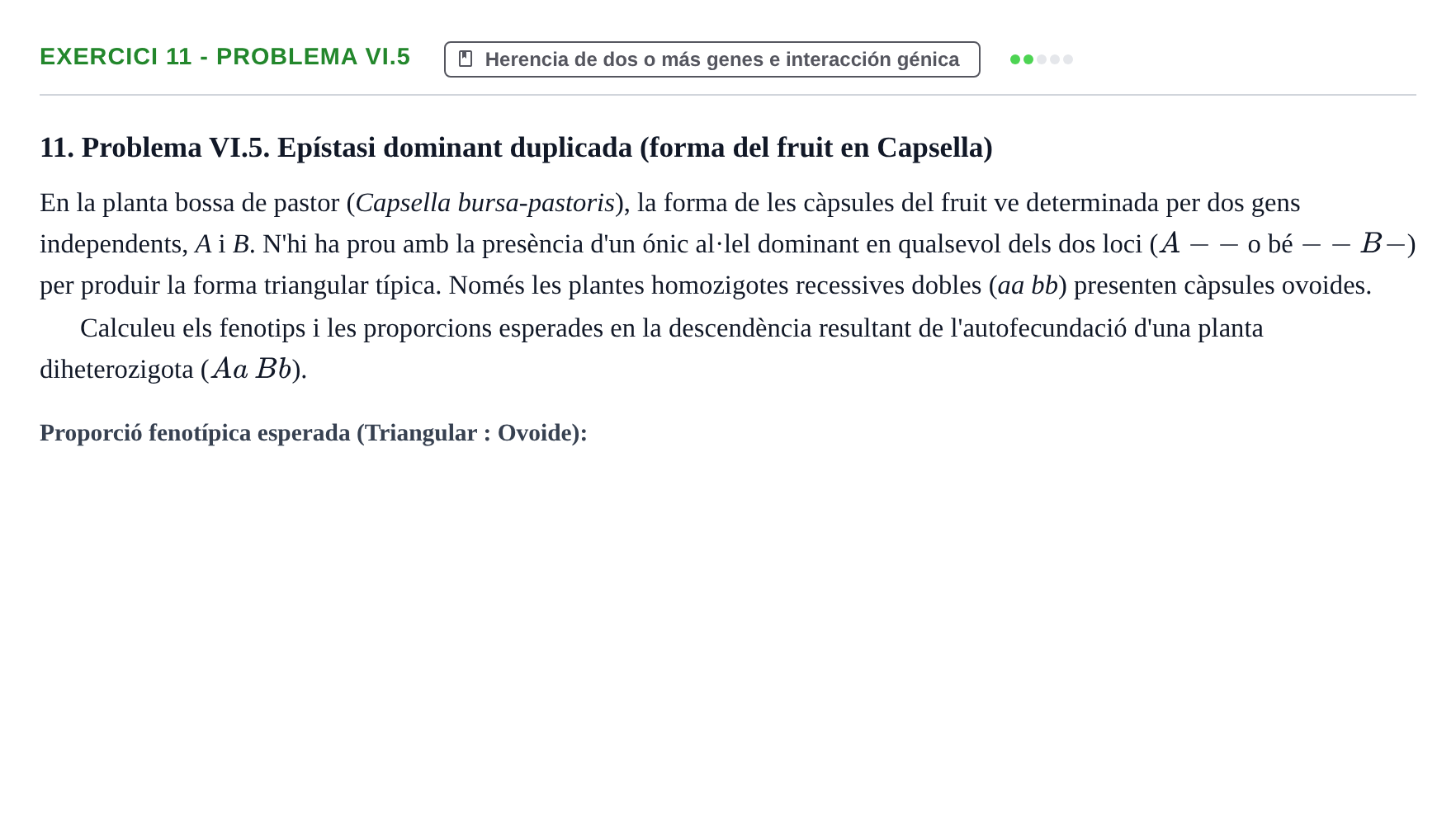 Enunciado: 11 - Problema VI.5