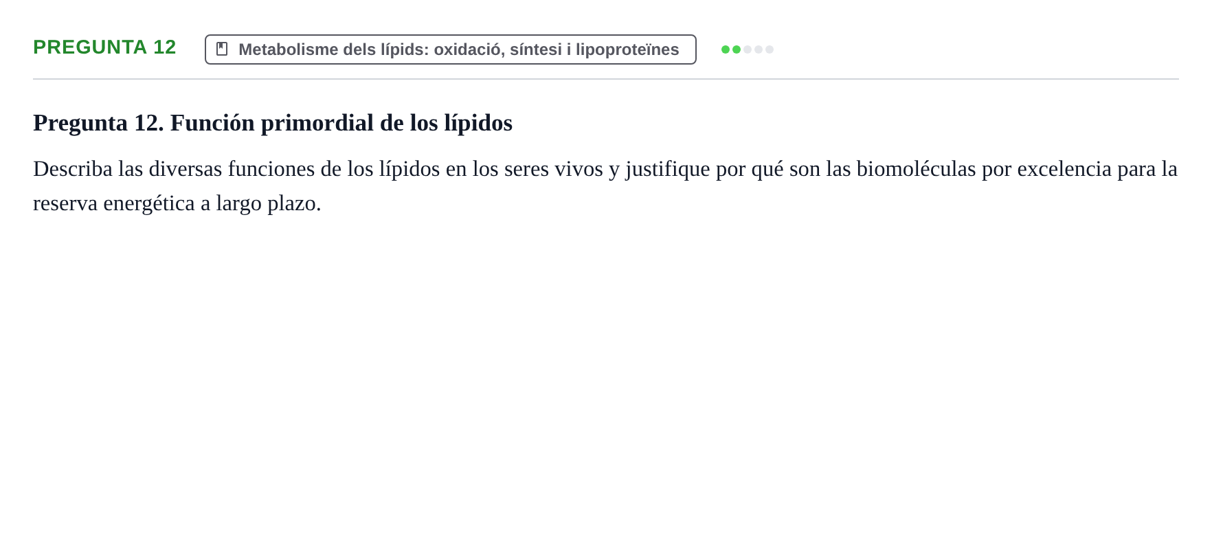 Enunciado: Pregunta 12