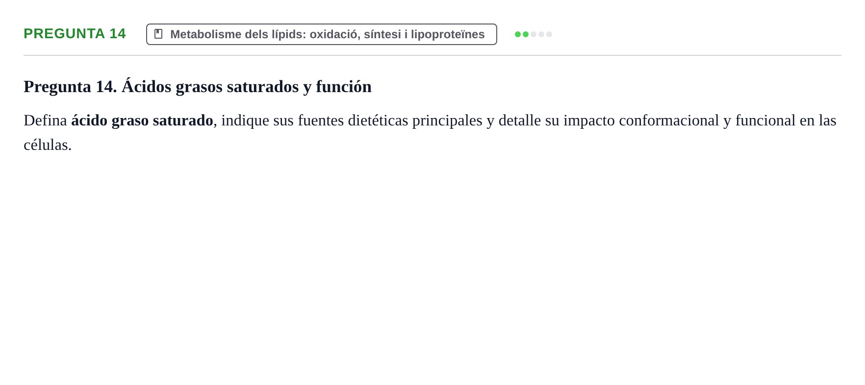 Enunciado: Pregunta 14