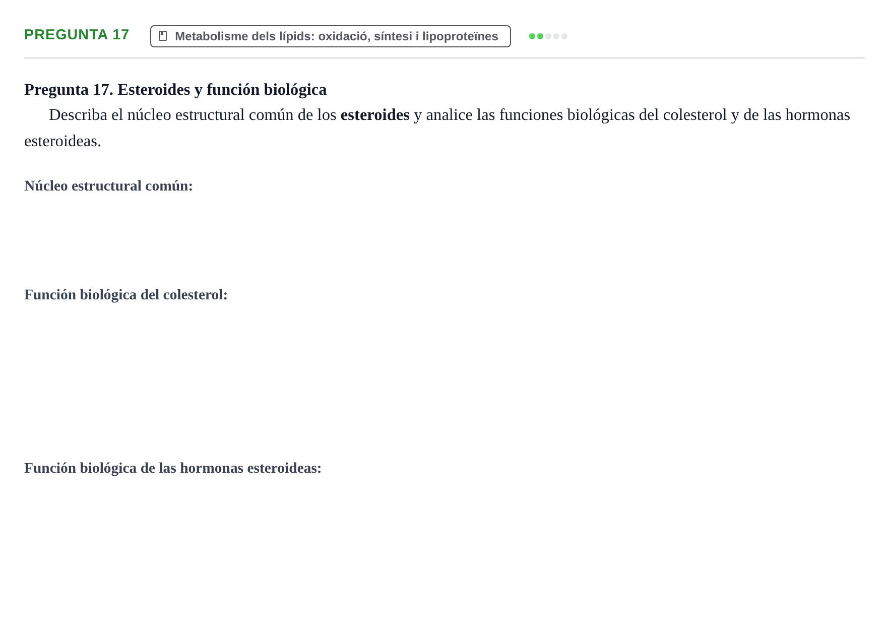Enunciado: Pregunta 17
