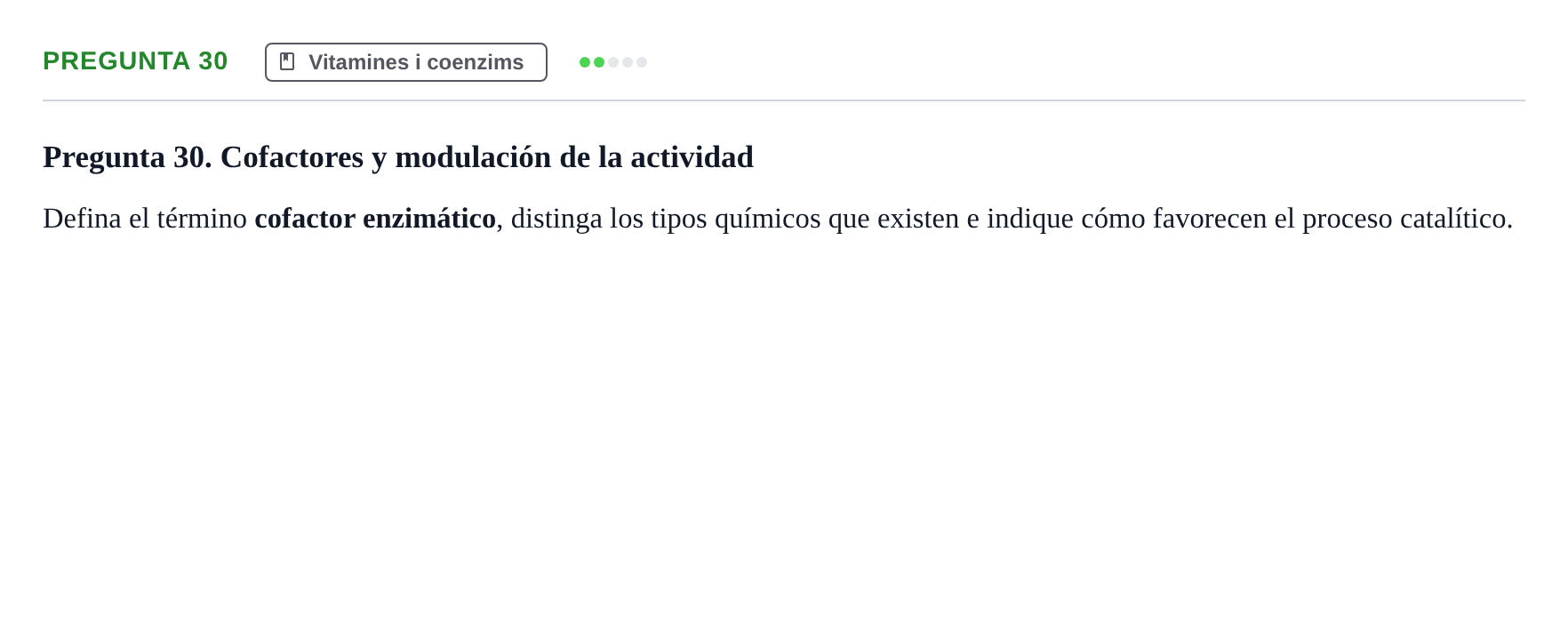 Enunciado: Pregunta 30