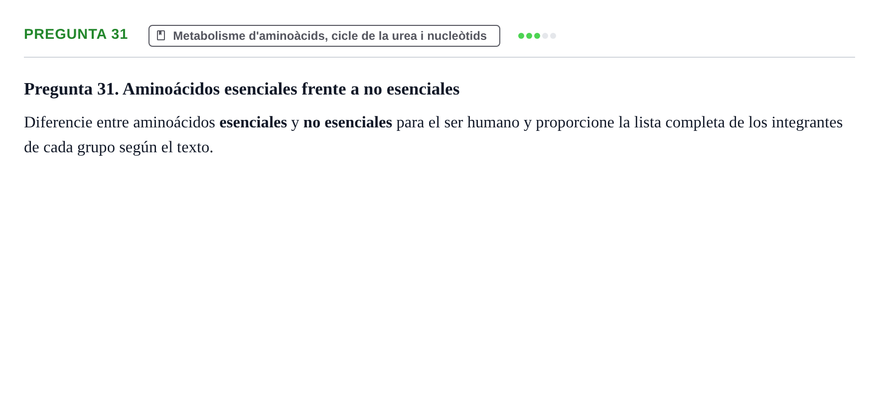 Enunciado: Pregunta 31