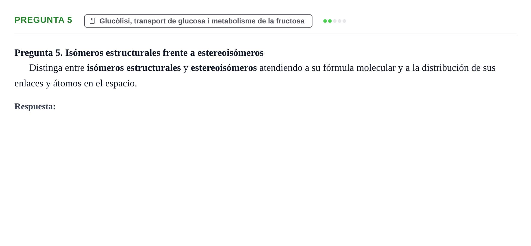 Enunciado: Pregunta 5