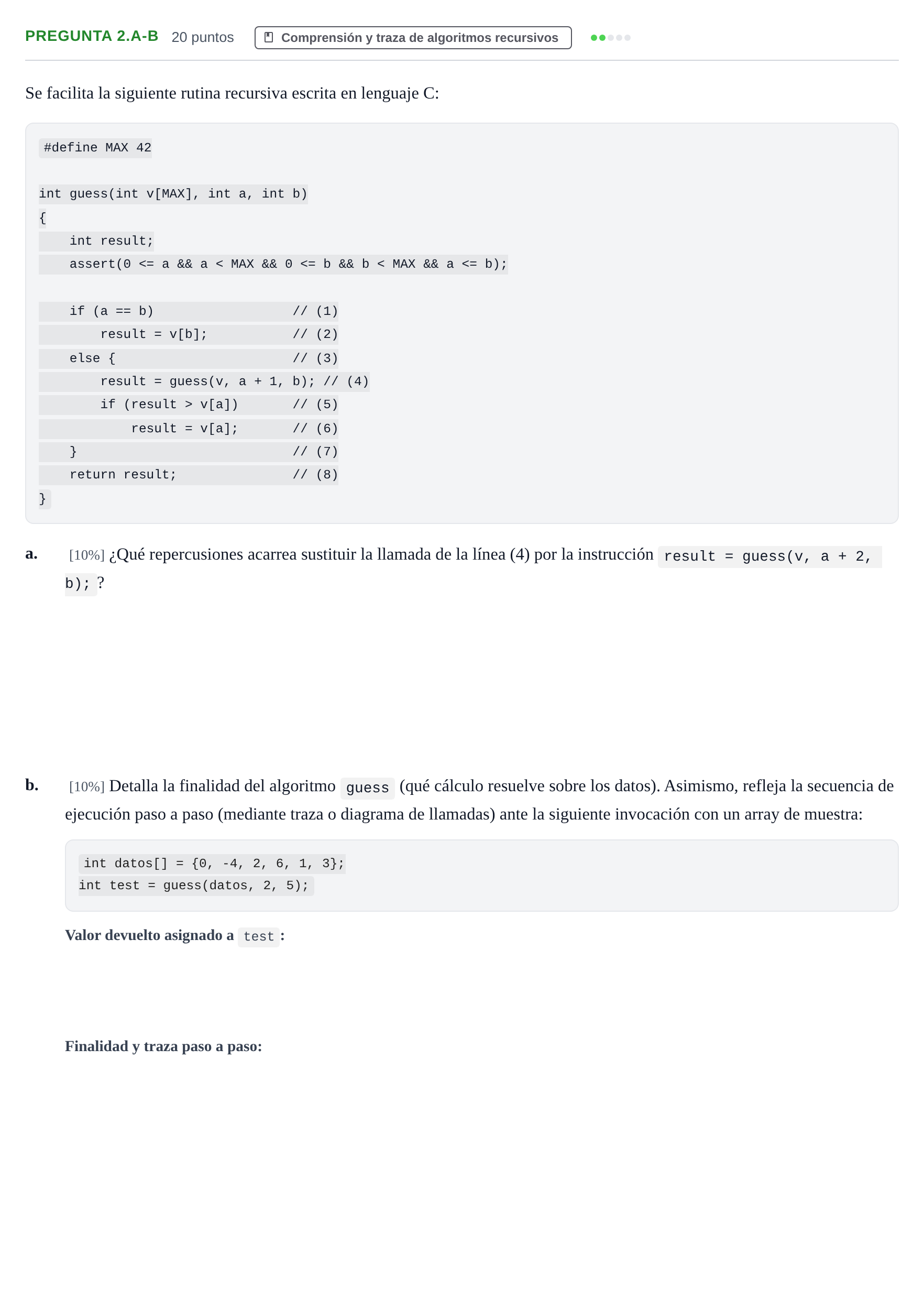 Enunciado: Pregunta 2.a-b · Prácticas de programación UOC 2021