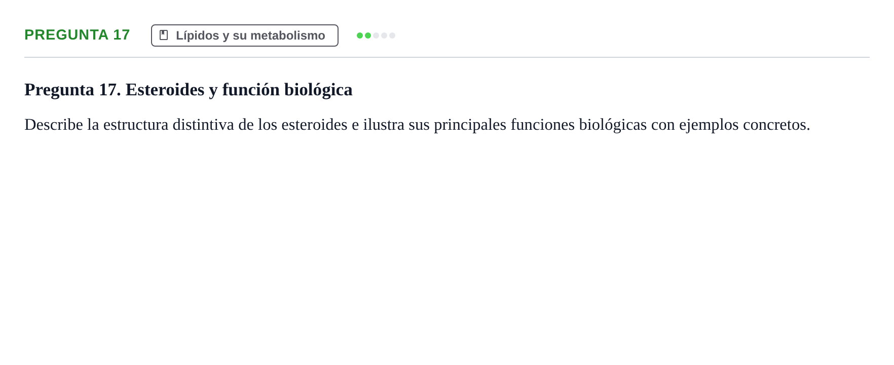 Enunciado: Pregunta 17