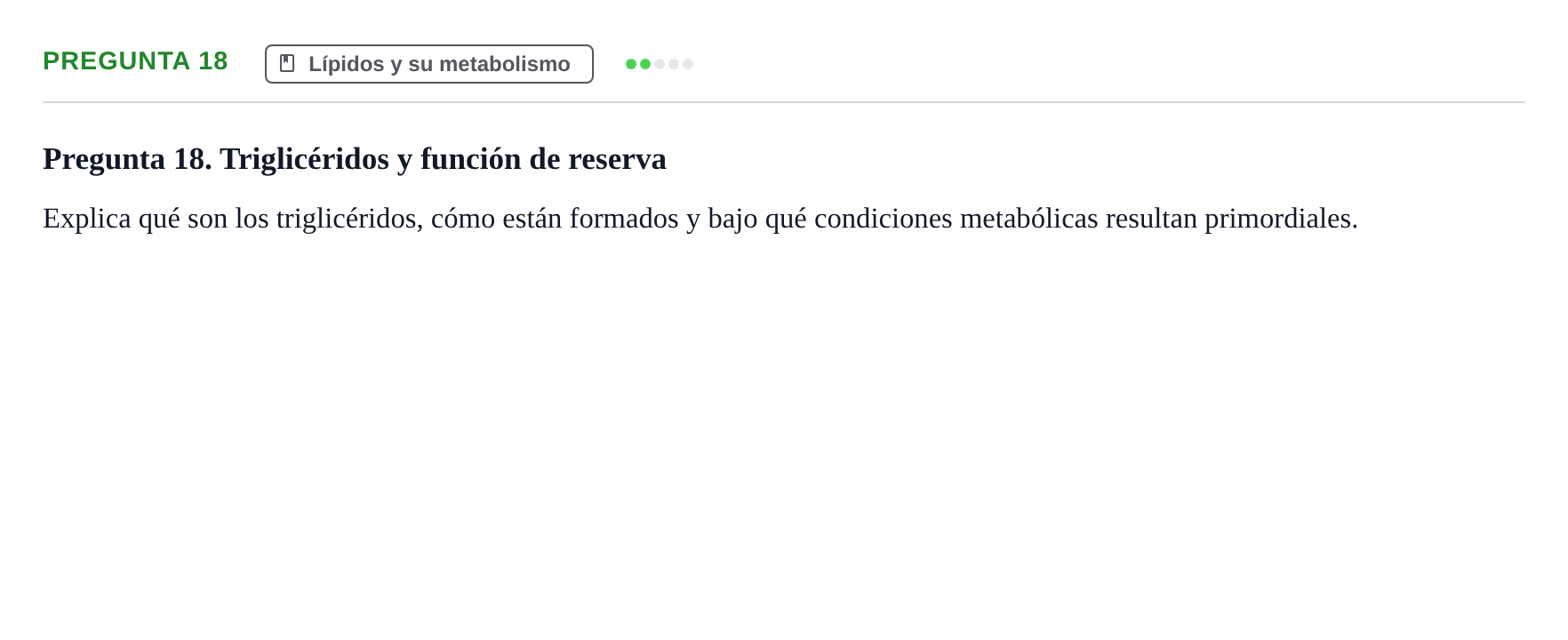 Enunciado: Pregunta 18