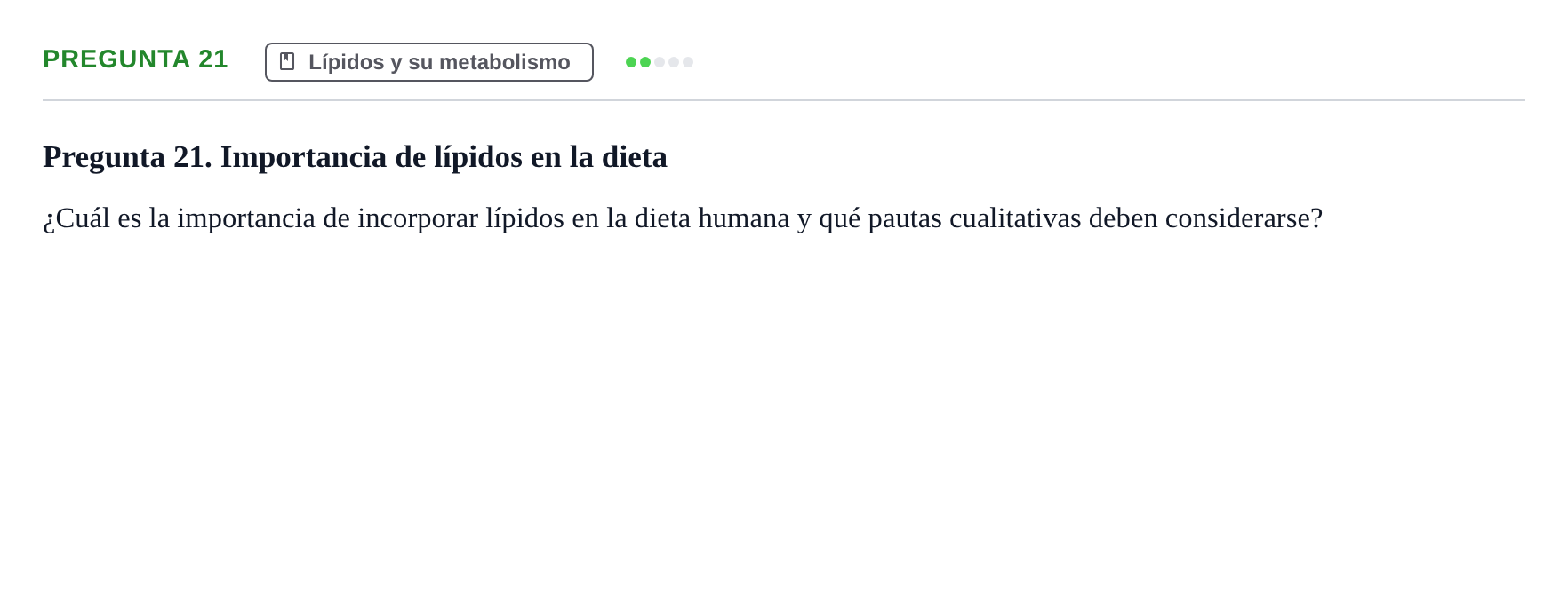 Enunciado: Pregunta 21