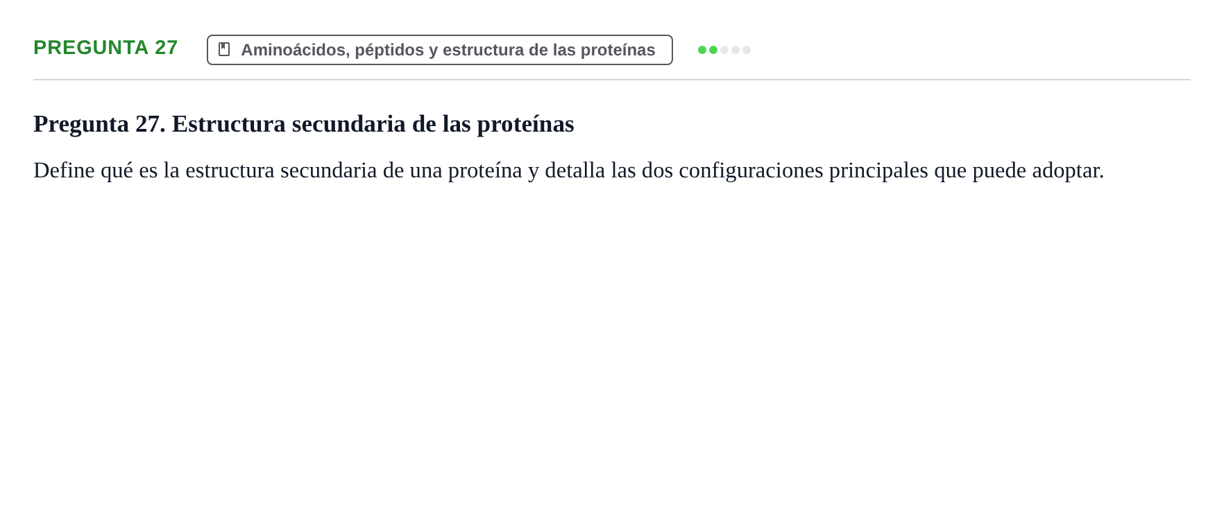 Enunciado: Pregunta 27