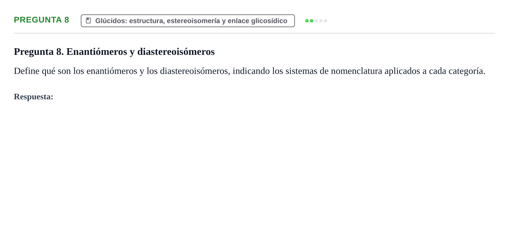 Enunciado: Pregunta 8