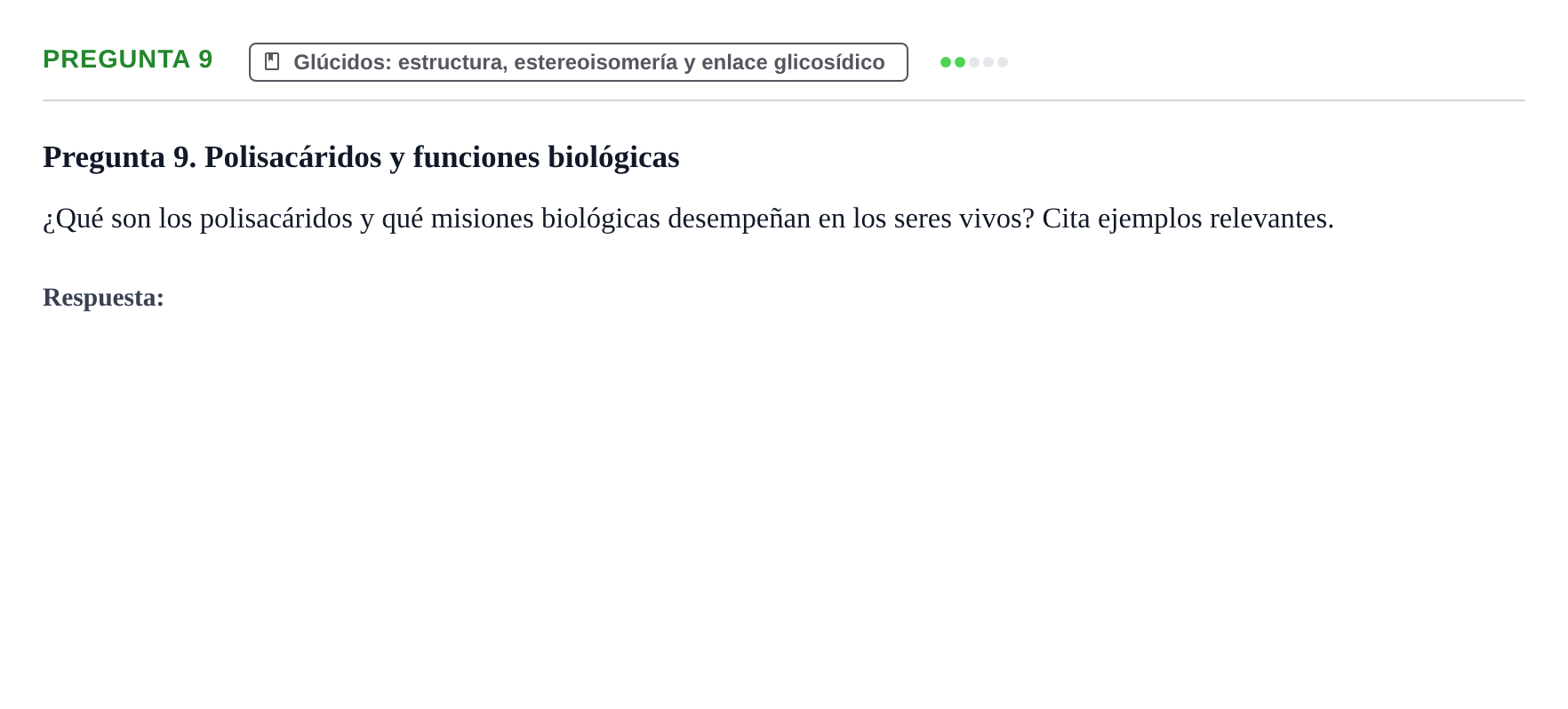 Enunciado: Pregunta 9