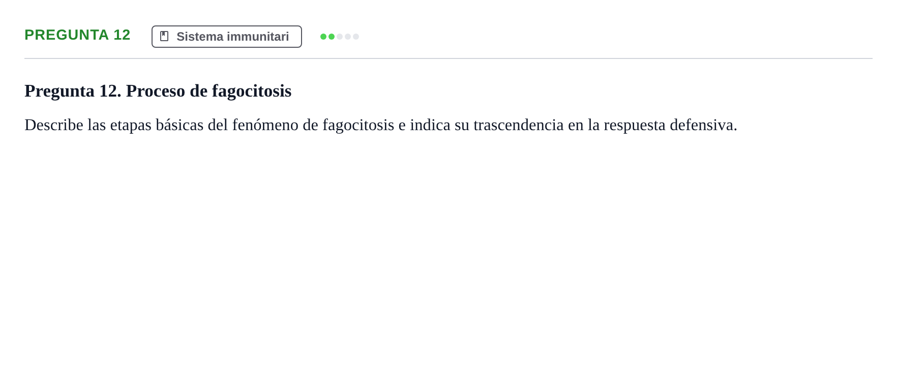 Enunciado: Pregunta 12