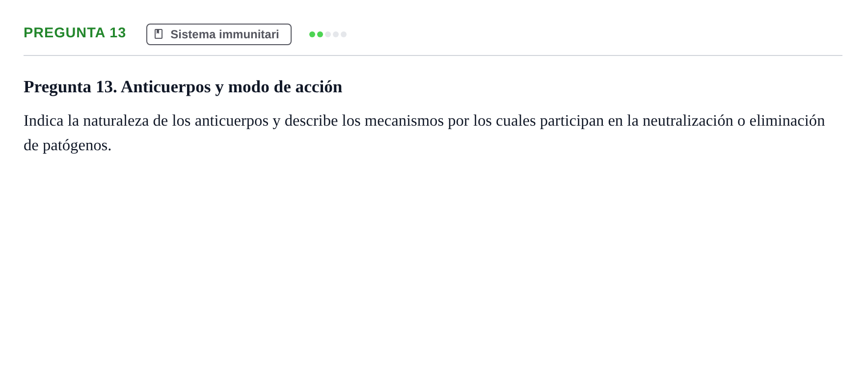 Enunciado: Pregunta 13