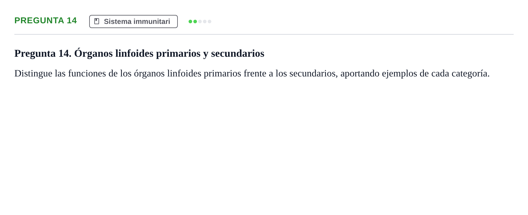 Enunciado: Pregunta 14