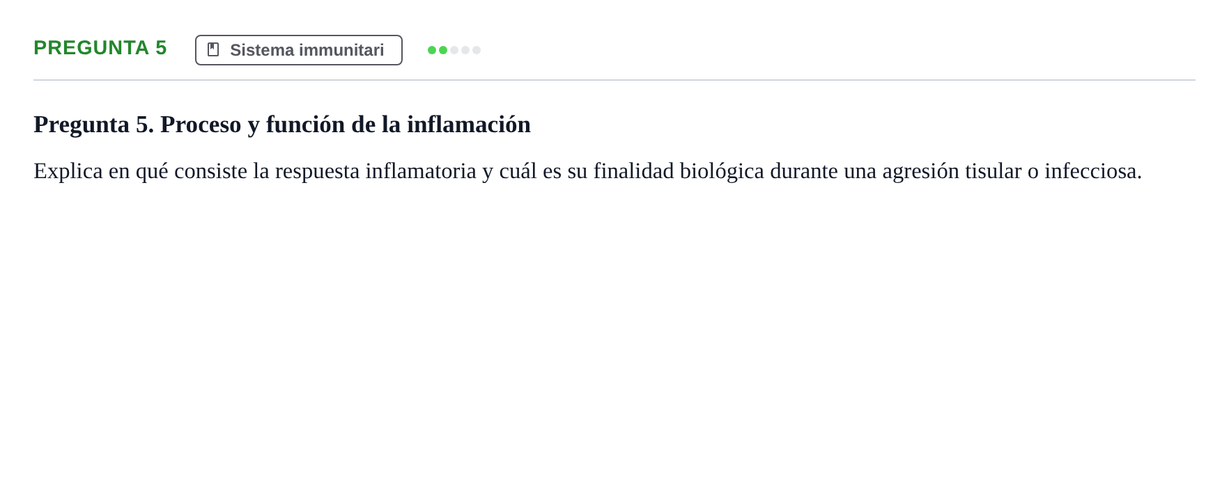 Enunciado: Pregunta 5