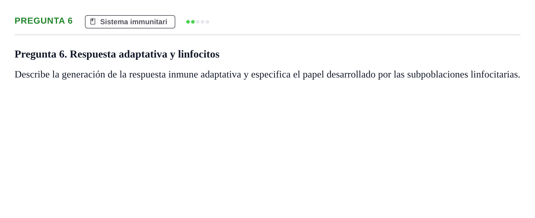 Enunciado: Pregunta 6