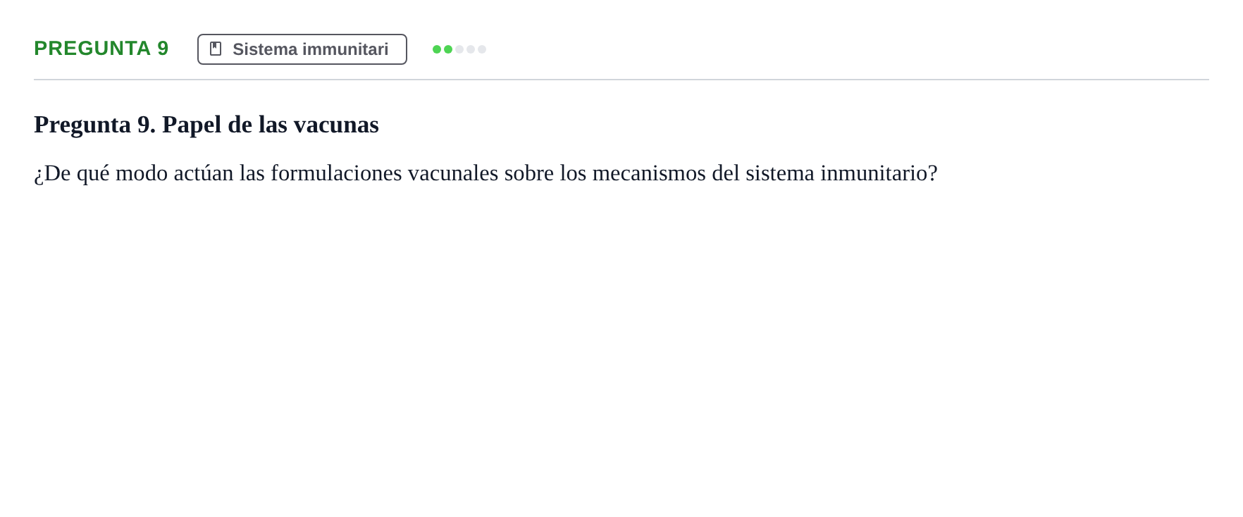 Enunciado: Pregunta 9