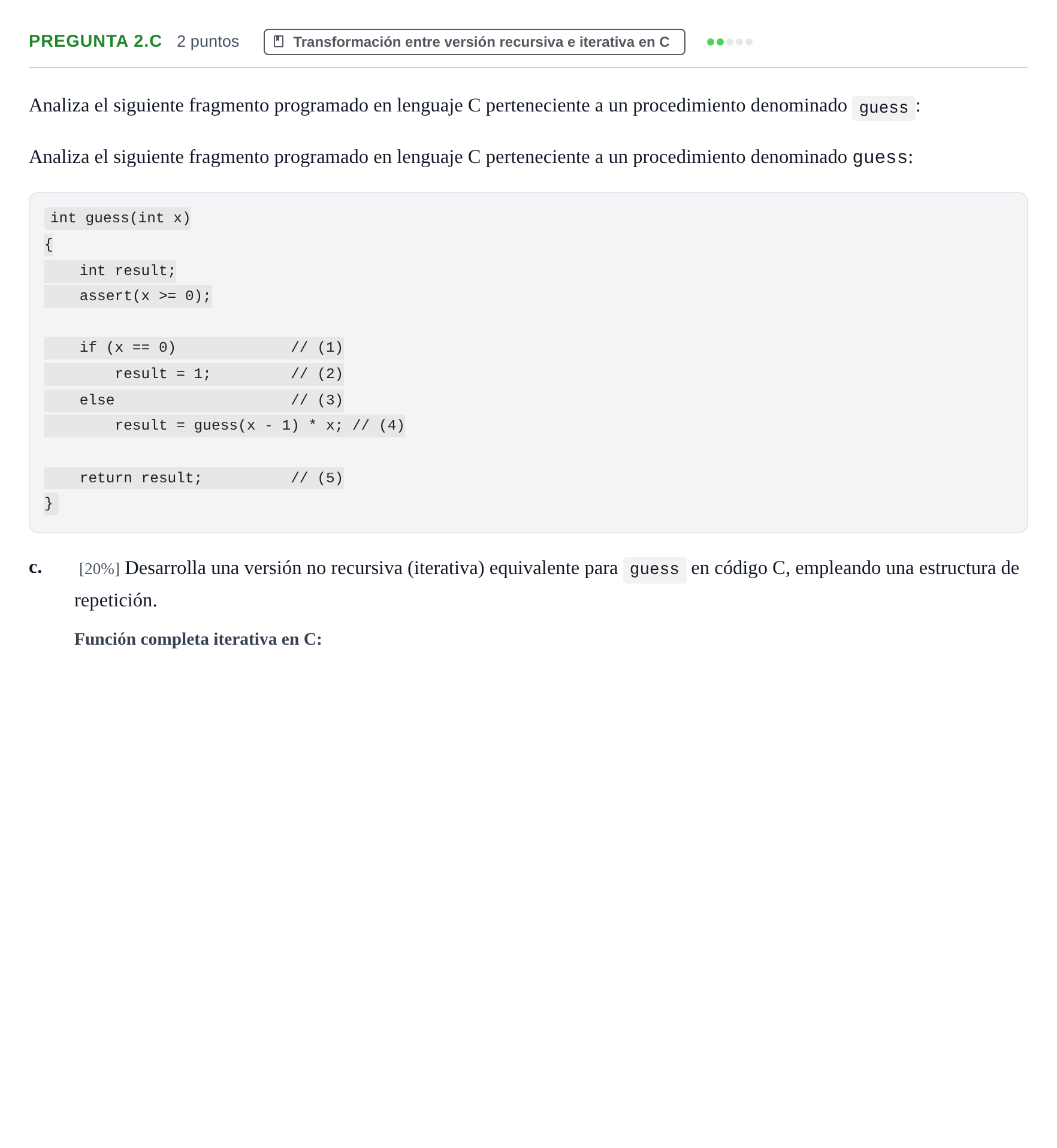 Enunciado: Pregunta 2.c · Prácticas de programación UOC 2021