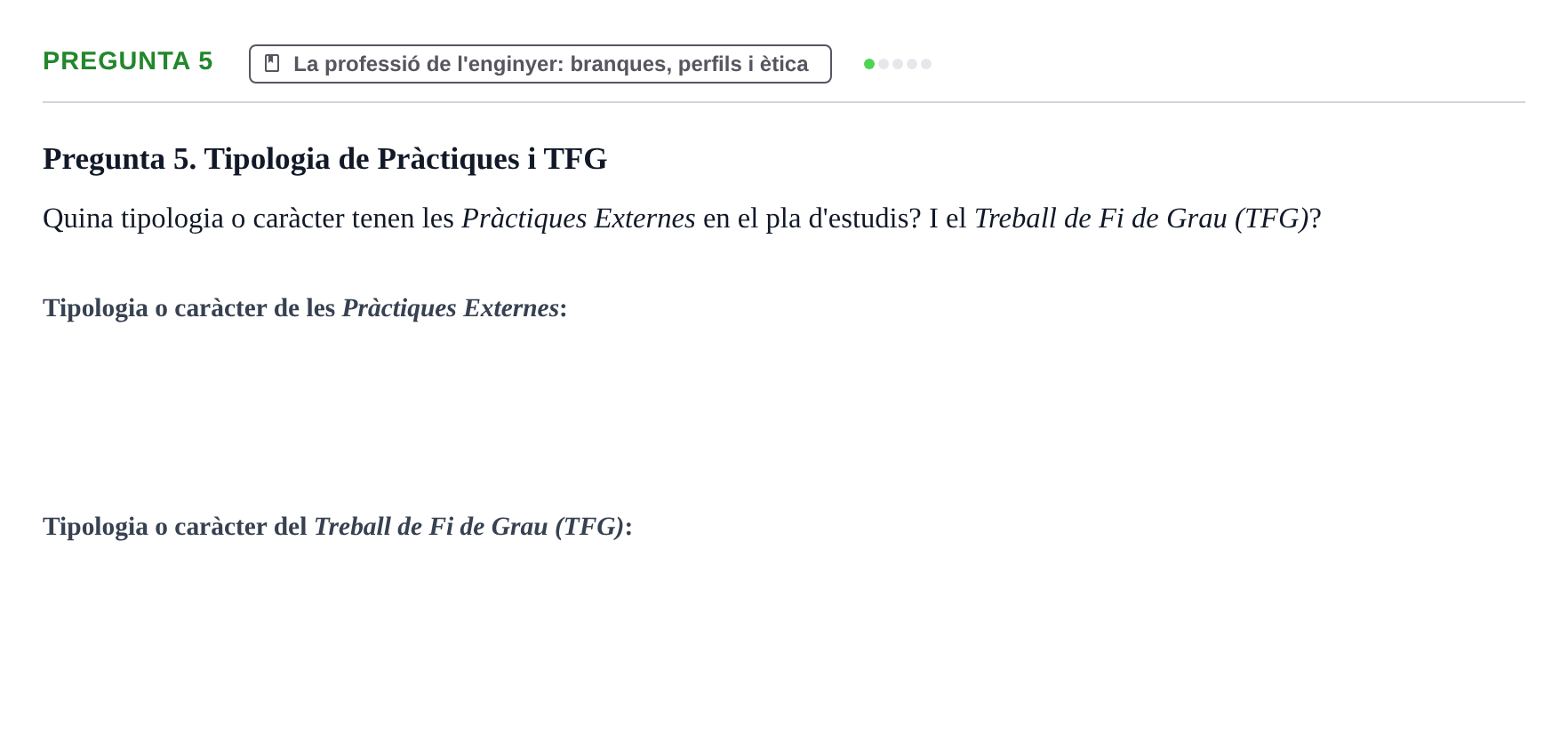Enunciado: Pregunta 5
