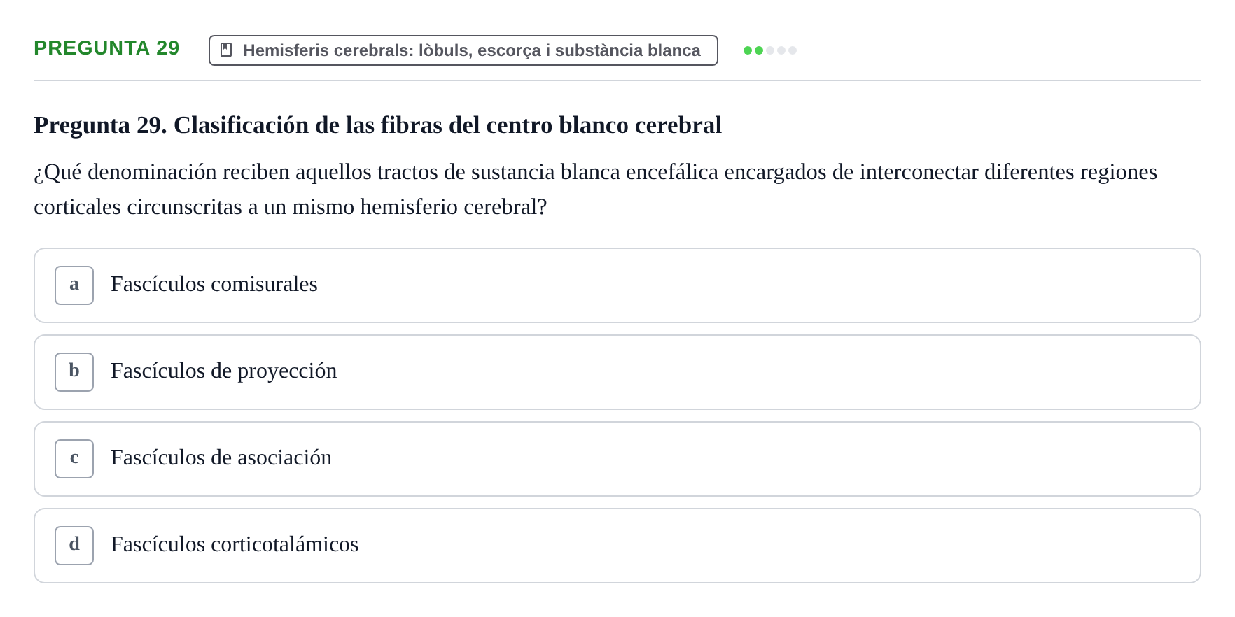 Enunciado: Pregunta 29 · Anatomía II UAB 2024