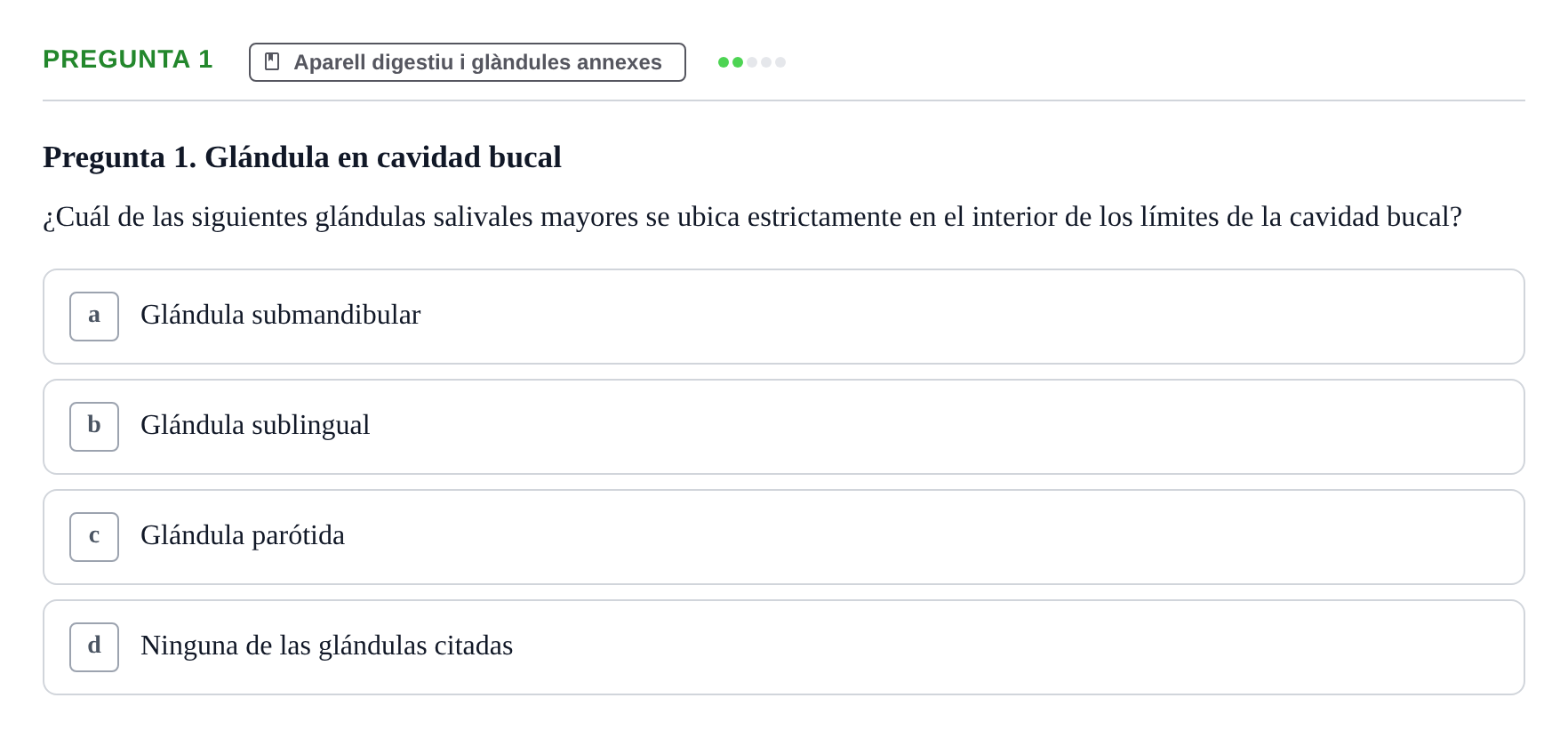Enunciado: Pregunta 1 · Anatomía II UAB 2017