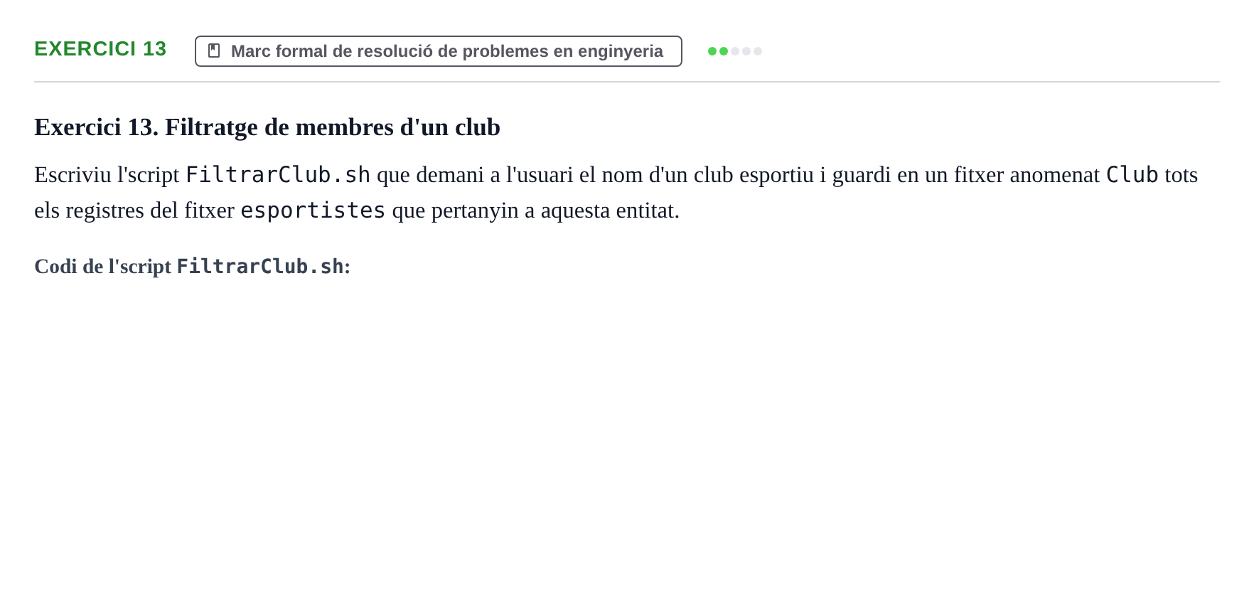 Enunciado: Exercici 13