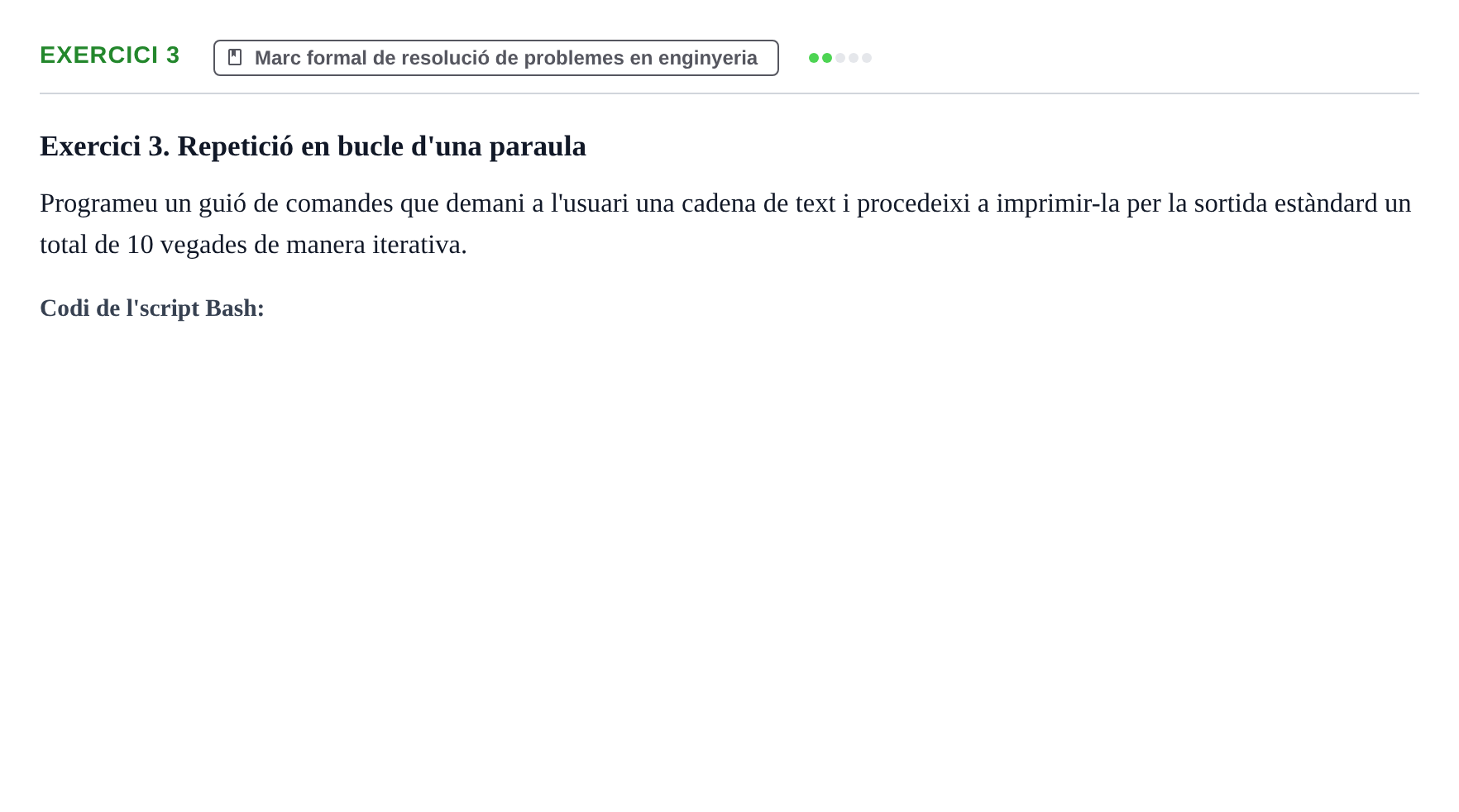 Enunciado: Exercici 3