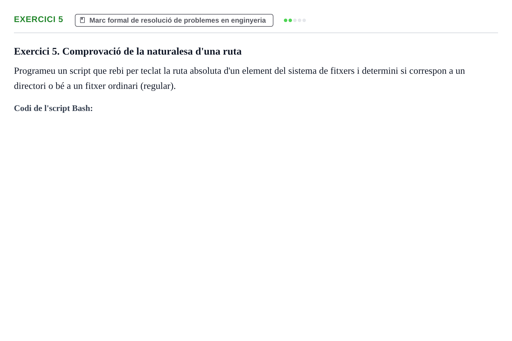 Enunciado: Exercici 5