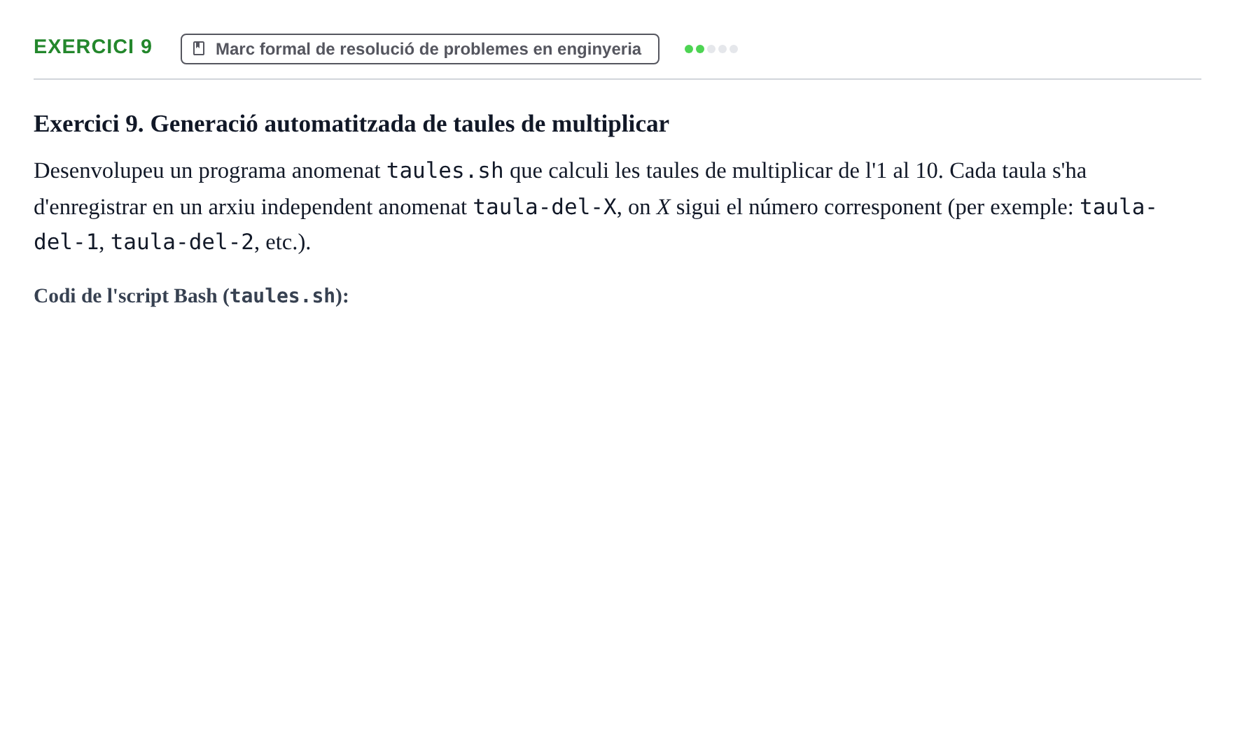 Enunciado: Exercici 9