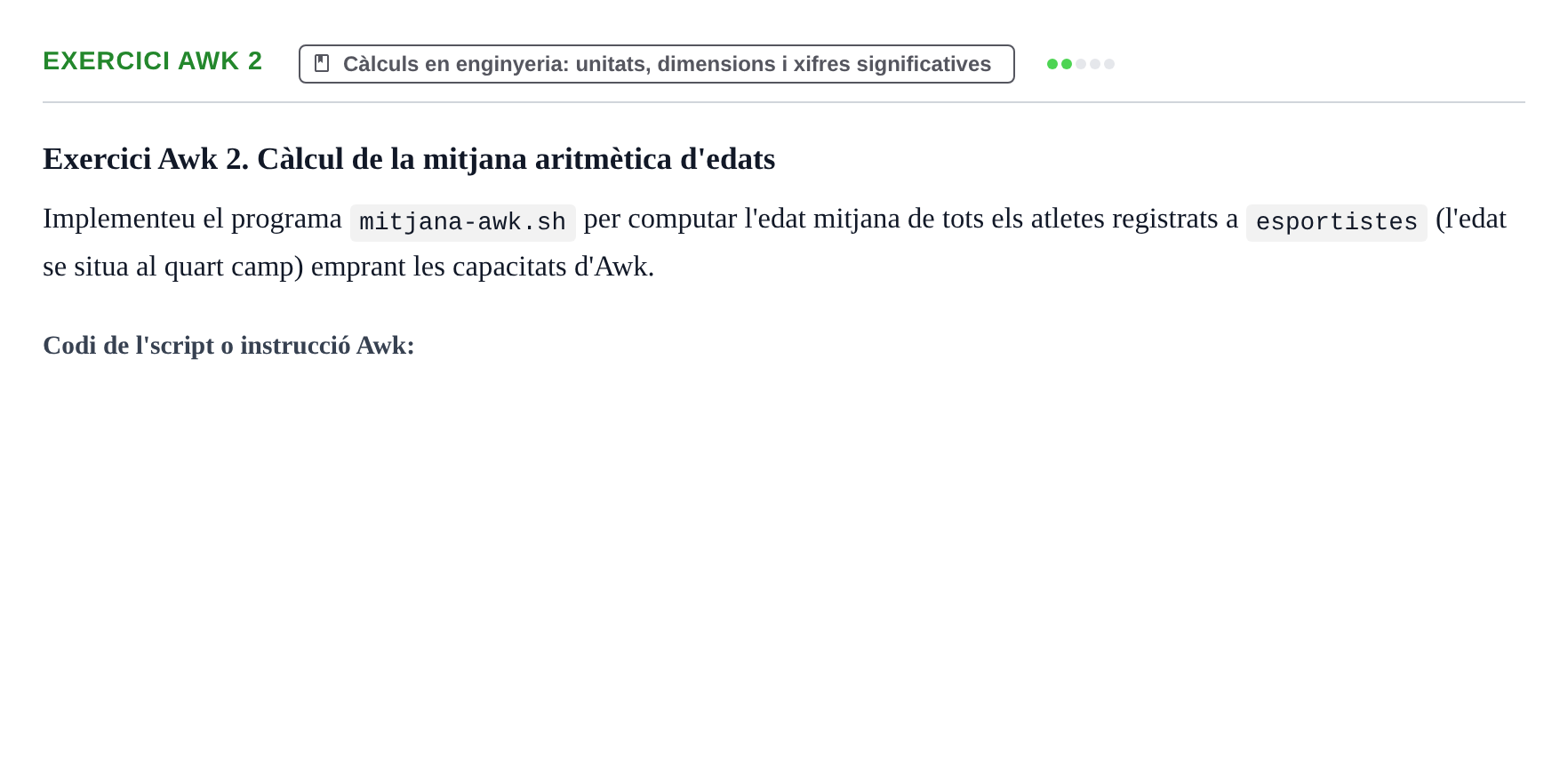 Enunciado: Exercici Awk 2