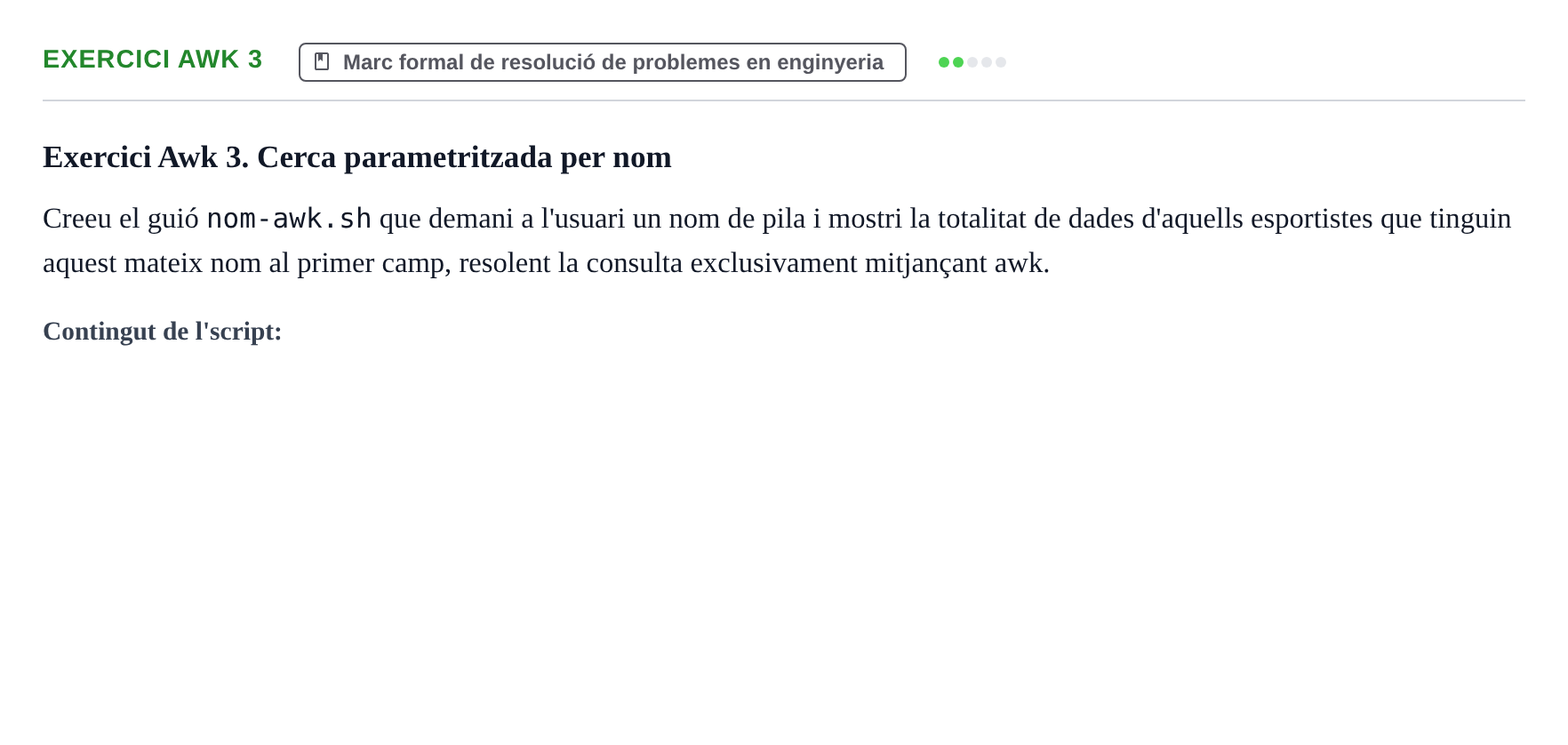Enunciado: Exercici Awk 3