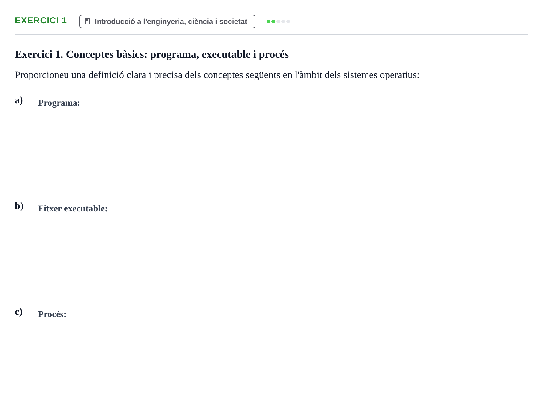 Enunciado: Exercici 1
