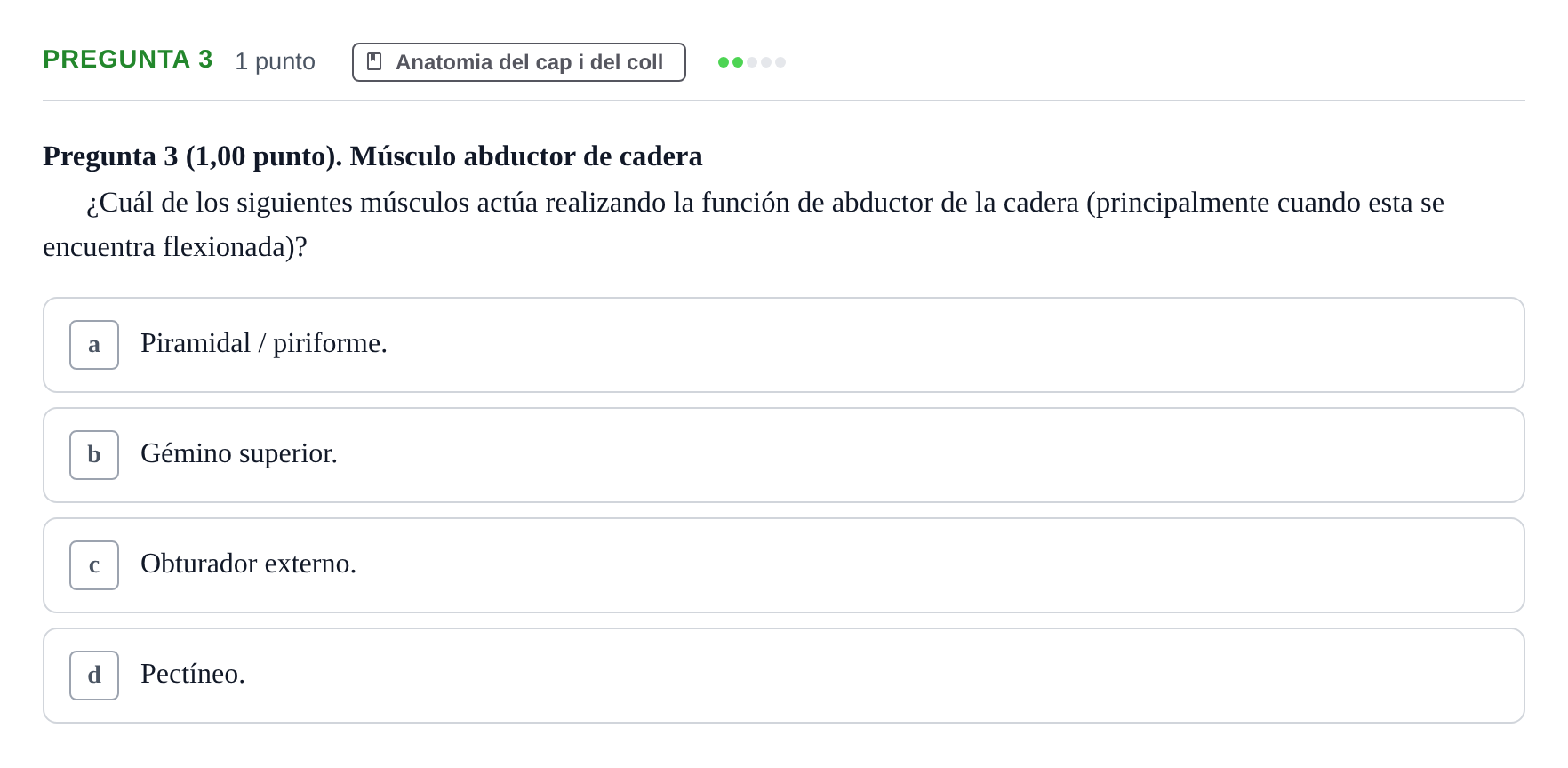 Enunciado: Pregunta 3 · Anatomía II UAB 2023
