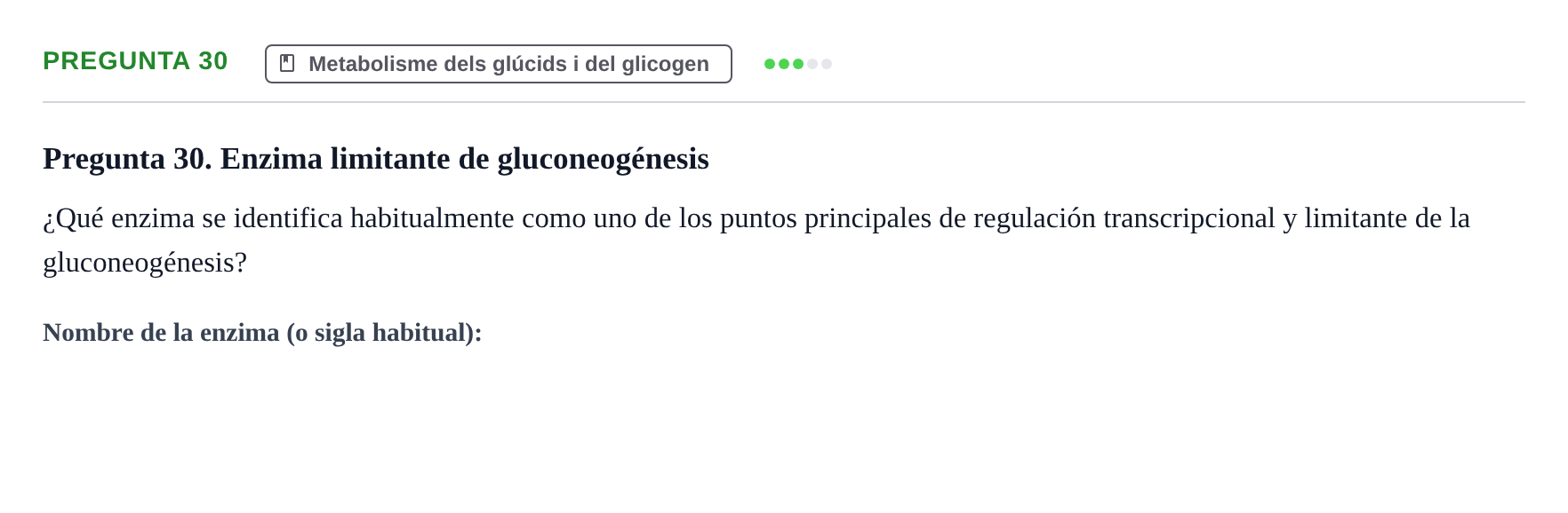 Enunciado: Pregunta 30