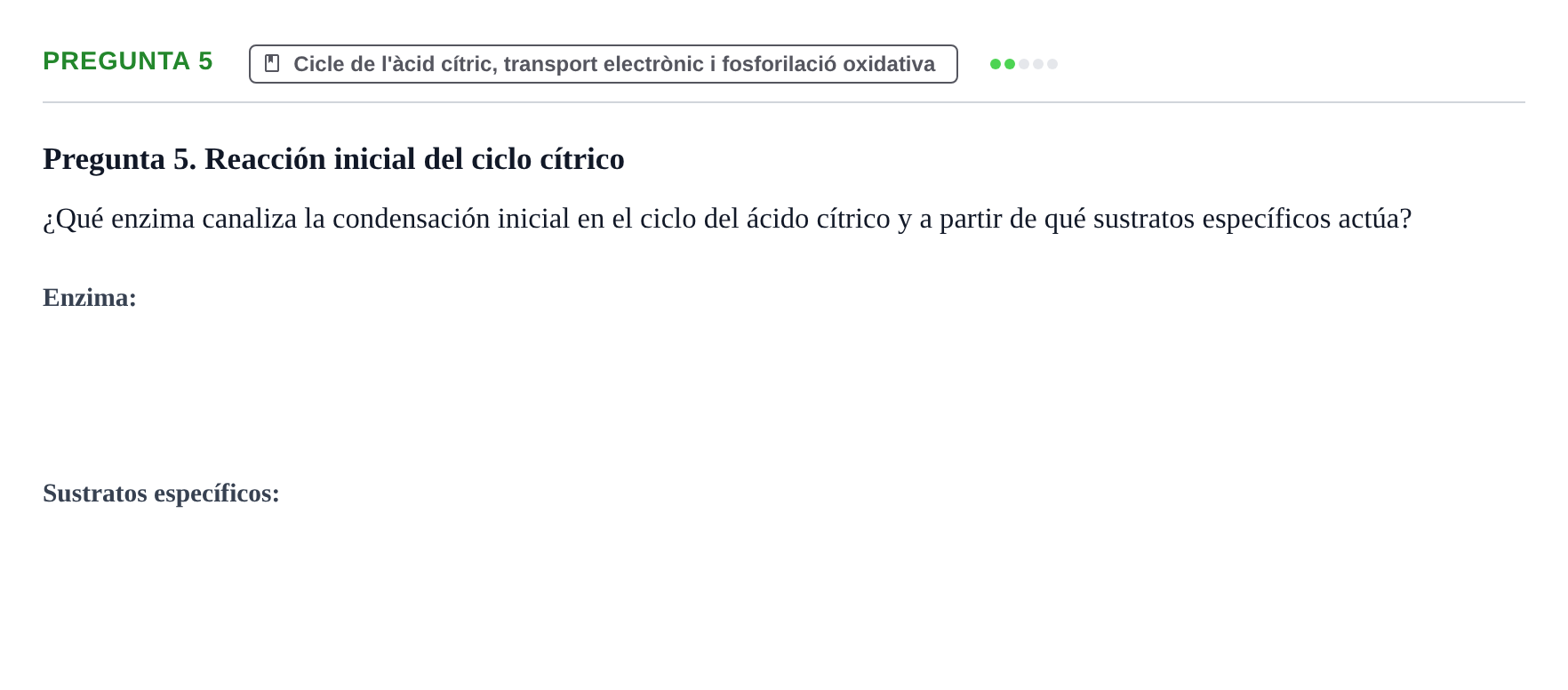 Enunciado: Pregunta 5