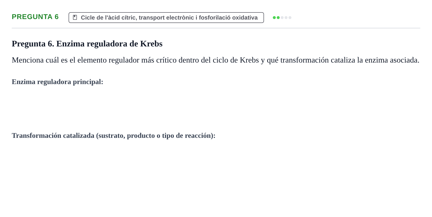 Enunciado: Pregunta 6