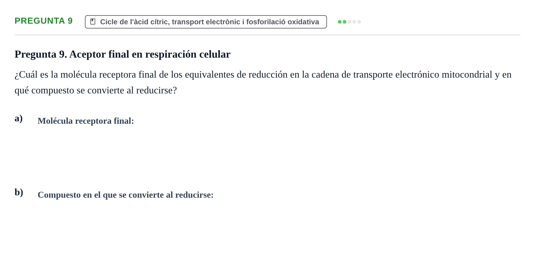Enunciado: Pregunta 9