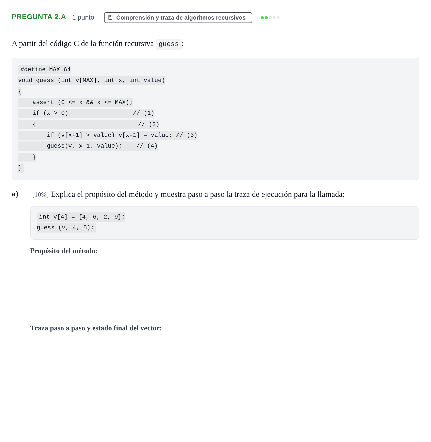 Enunciado: Pregunta 2.a · Prácticas de programación UOC Juny 2020