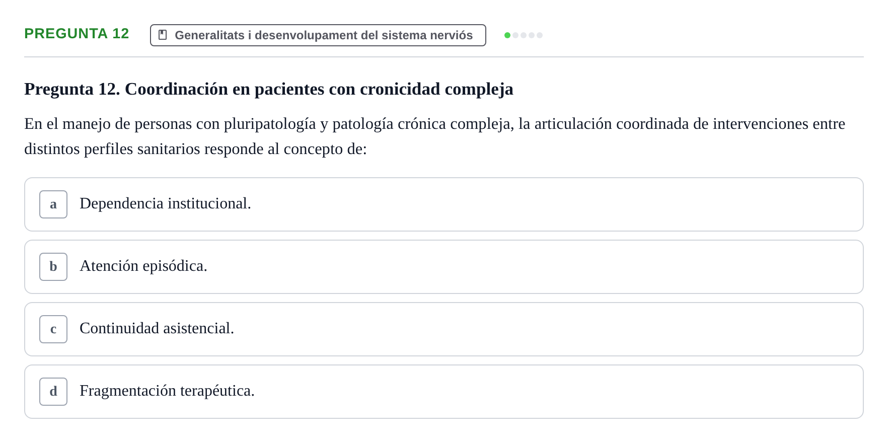 Enunciado: Pregunta 12