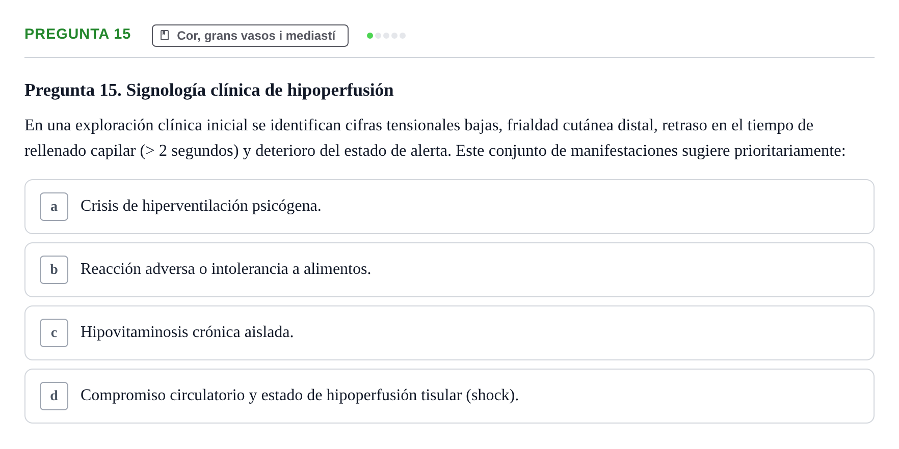 Enunciado: Pregunta 15
