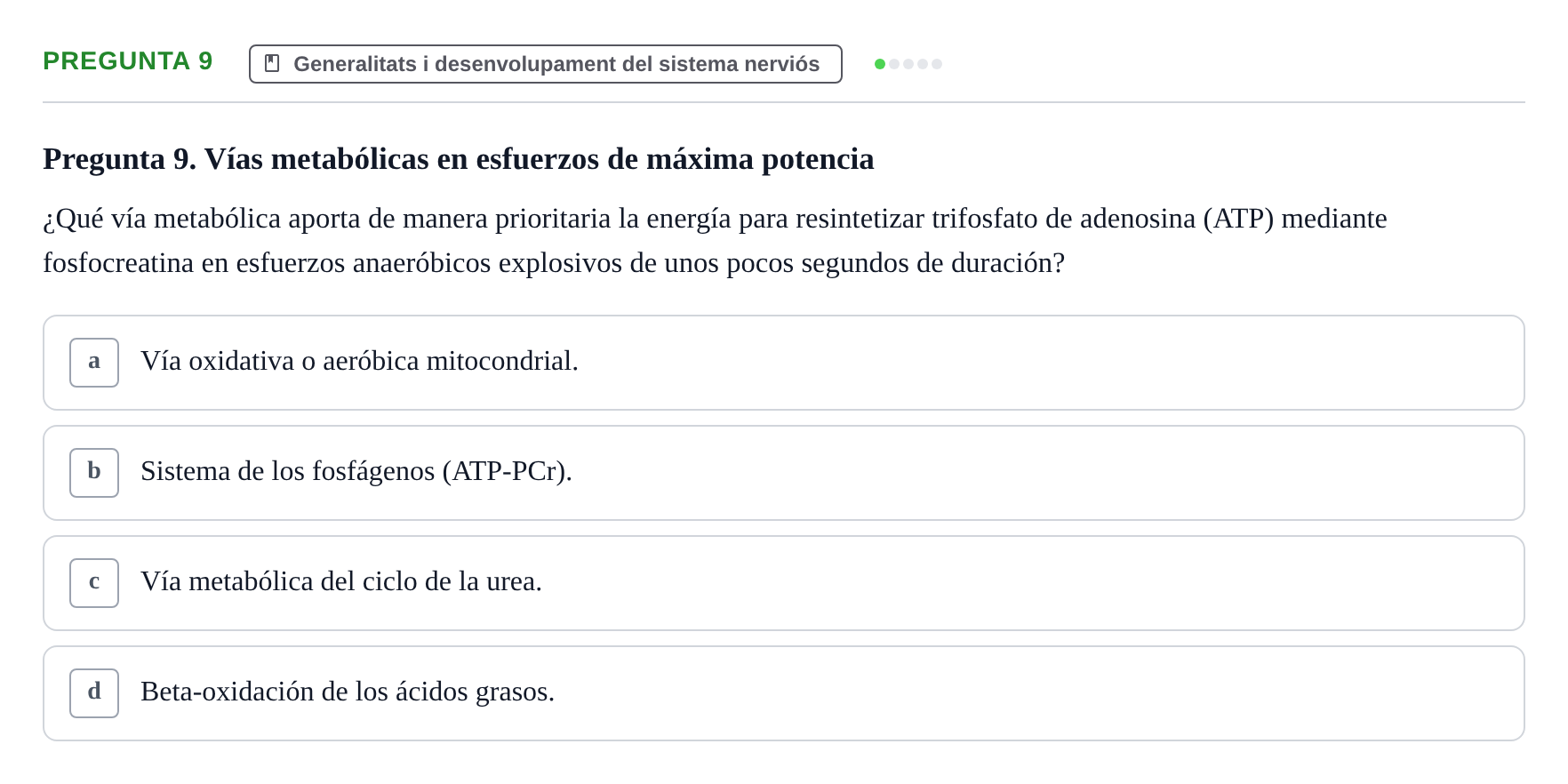 Enunciado: Pregunta 9
