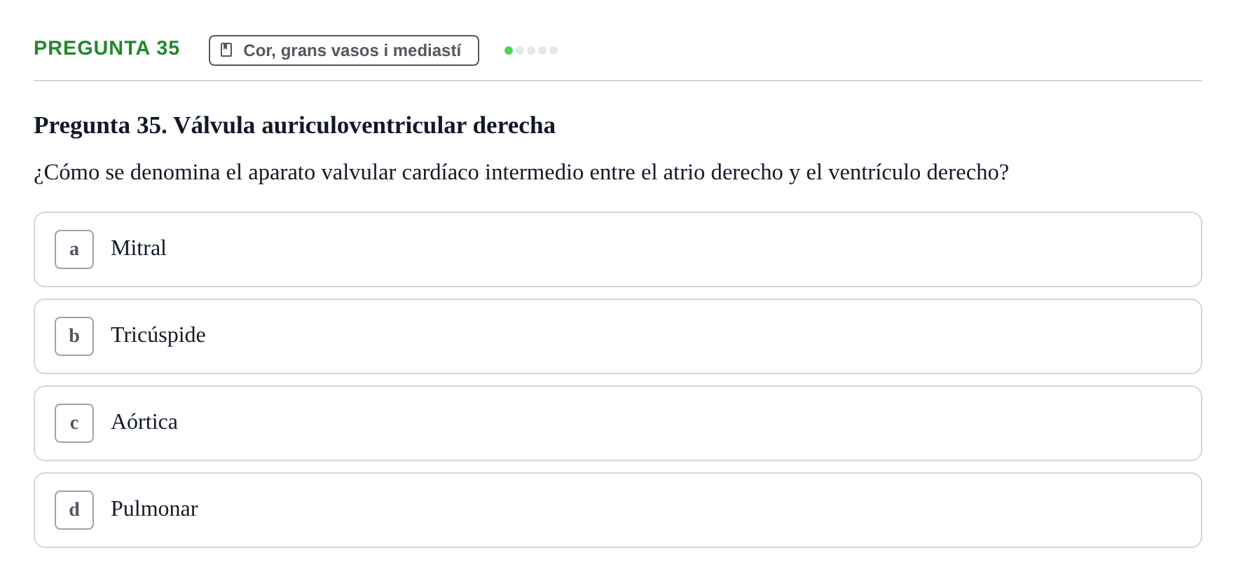 Enunciado: Pregunta 35 · Anatomía II UAB Examen de Anatomía II: Neuroanatomía y Miembro Inferior