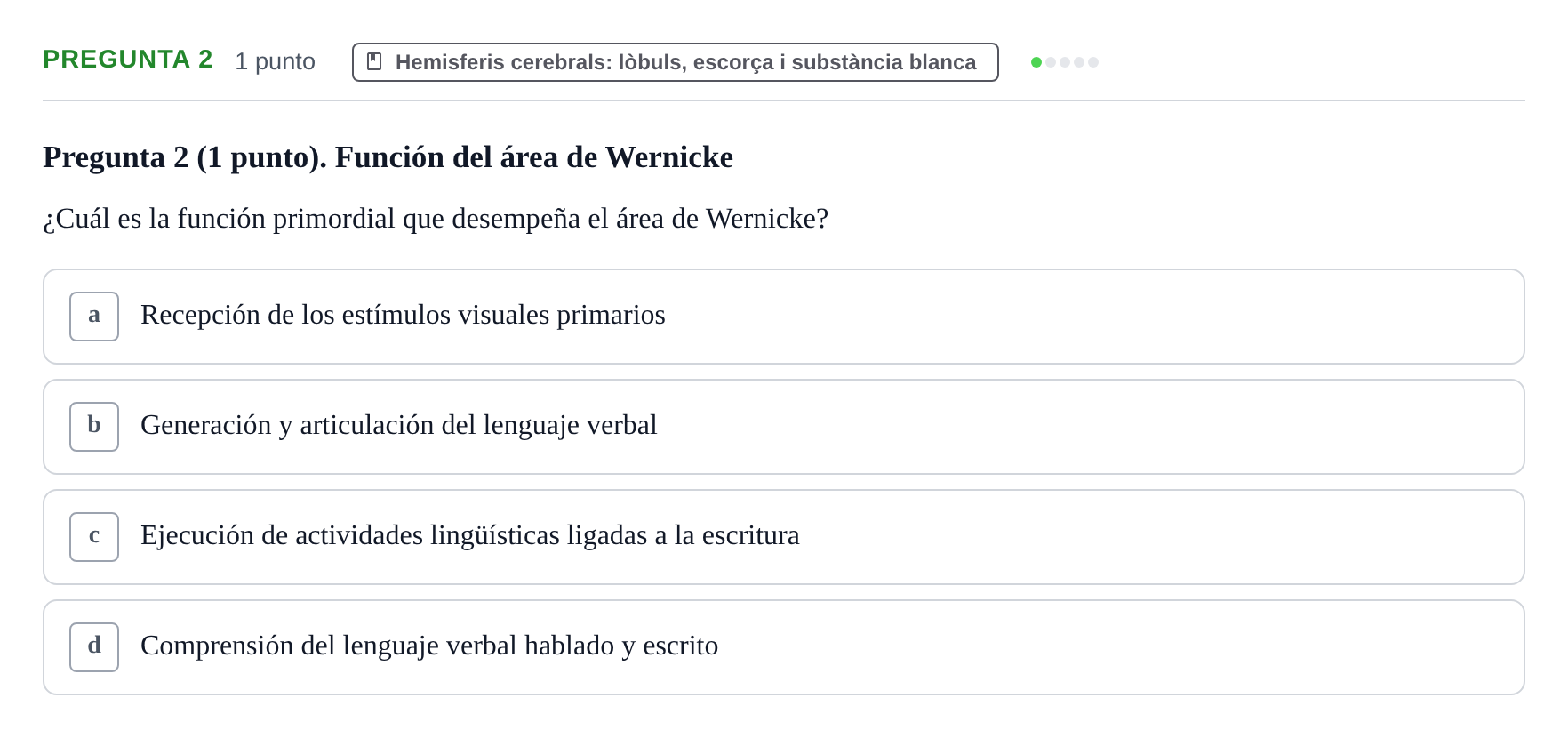 Enunciado: Pregunta 2 · Anatomía II UAB 2022