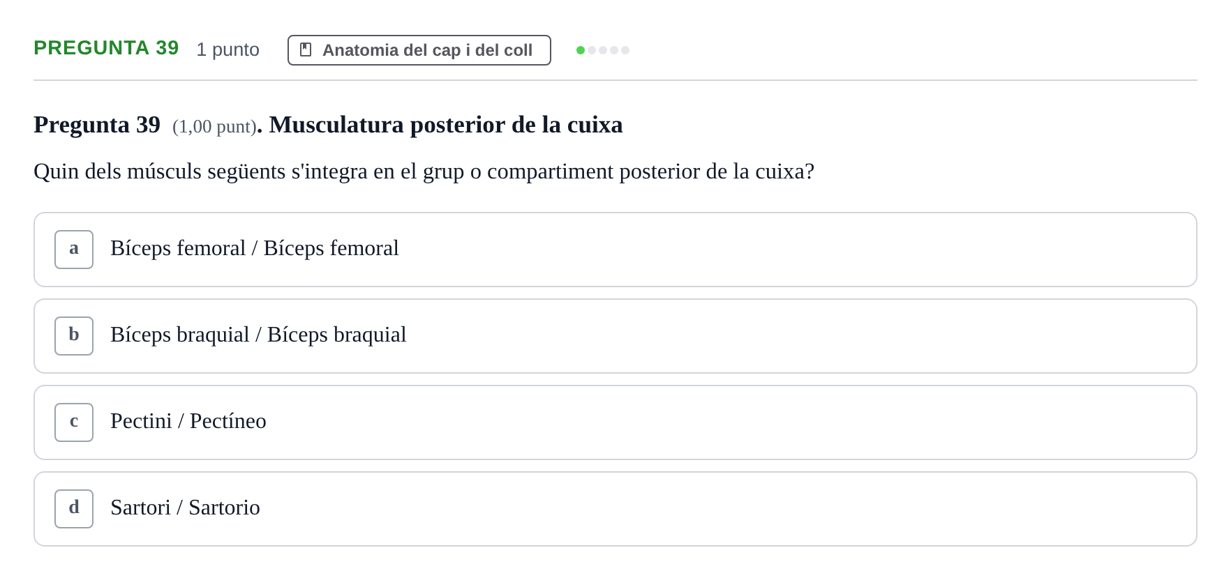Enunciado: Pregunta 39 · Anatomía II UAB 2022
