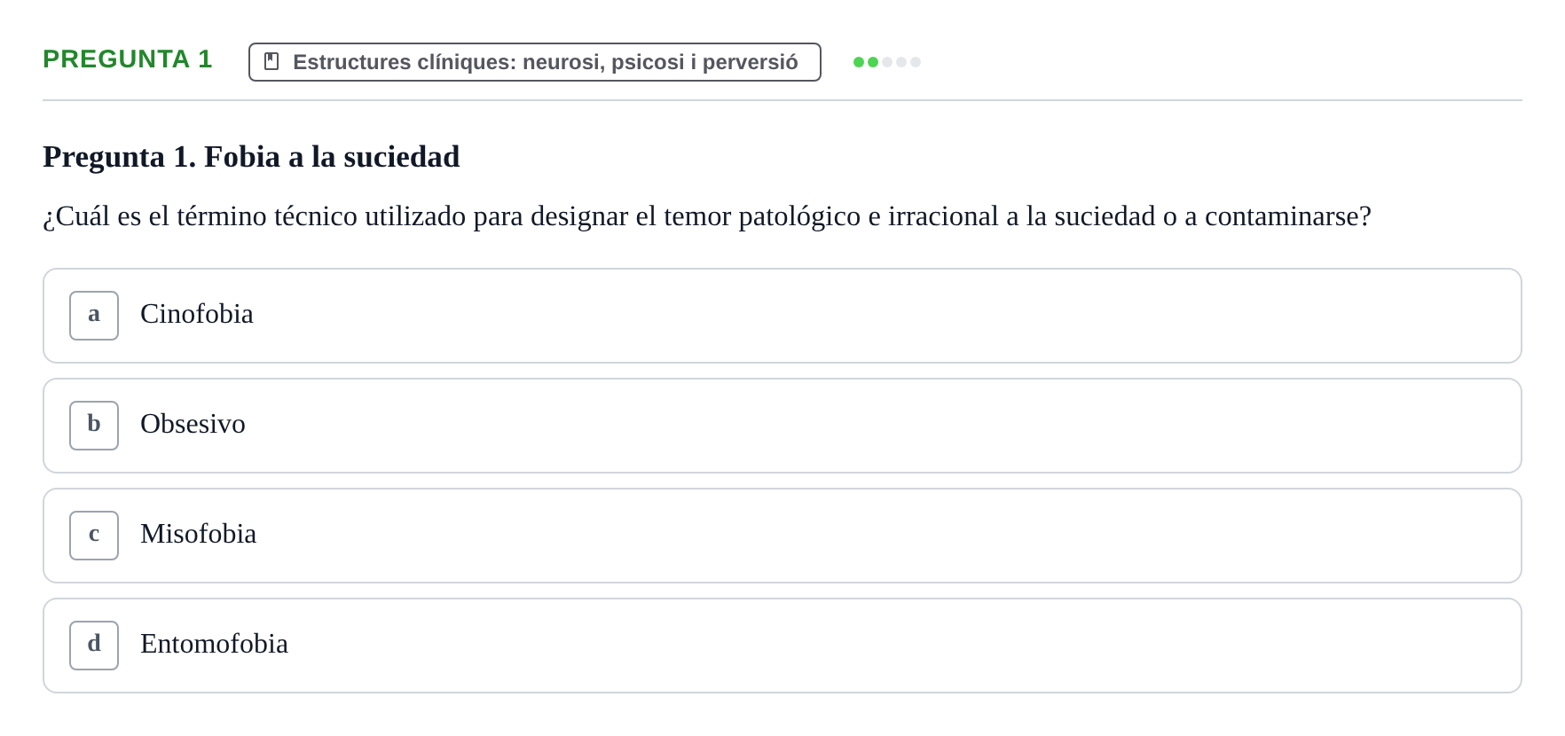 Enunciado: Pregunta 1 · Ciències psicosocials aplicades UAB 2022