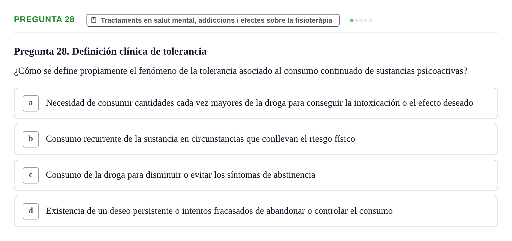 Enunciado: Pregunta 28 · Ciències psicosocials aplicades UAB 2022