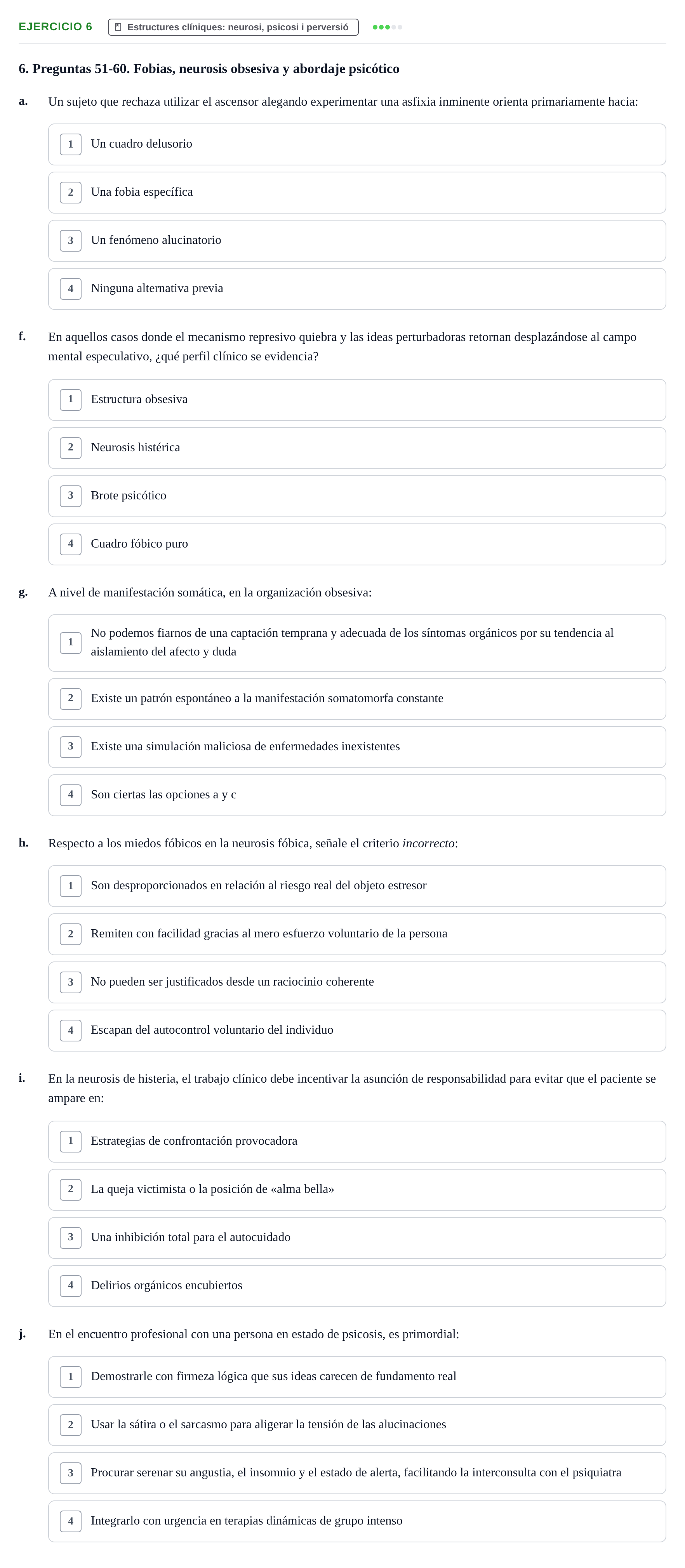Enunciado: Ejercicio 6 - Estructures clíniques · Ciències psicosocials aplicades UAB Recopilatorio de examen: Ciencias Psicosociales Aplicadas (Psicología y Psiquiatría)