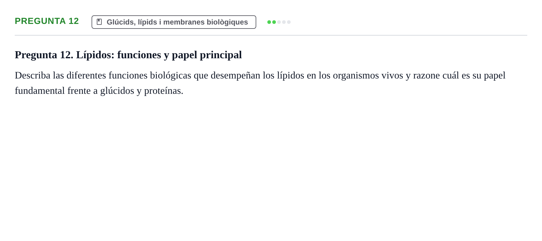 Enunciado: Pregunta 12
