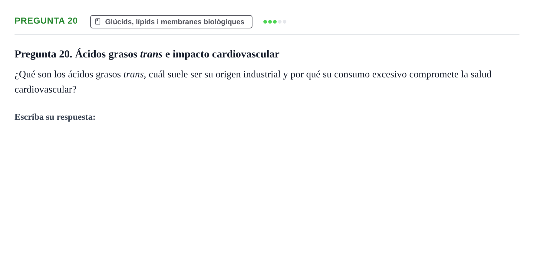 Enunciado: Pregunta 20