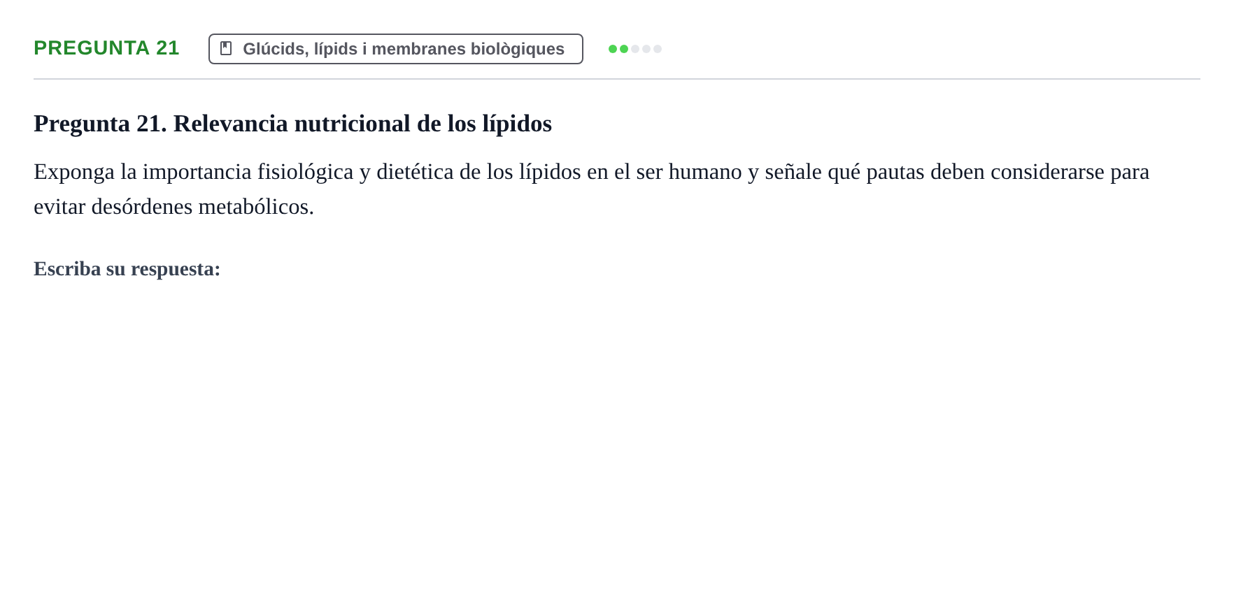 Enunciado: Pregunta 21