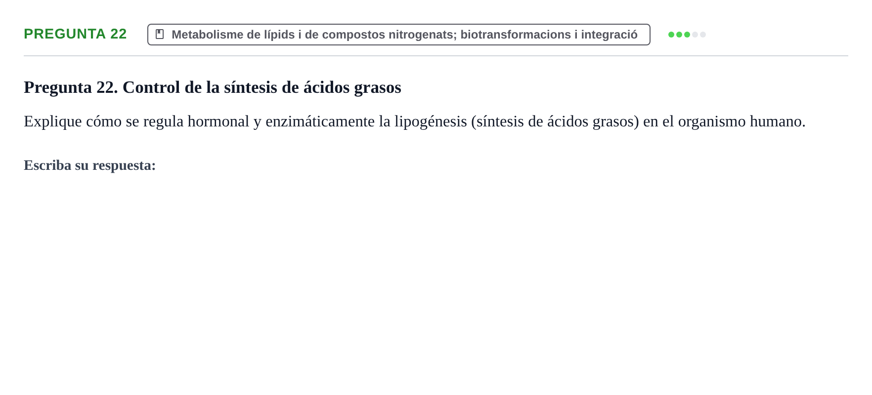 Enunciado: Pregunta 22